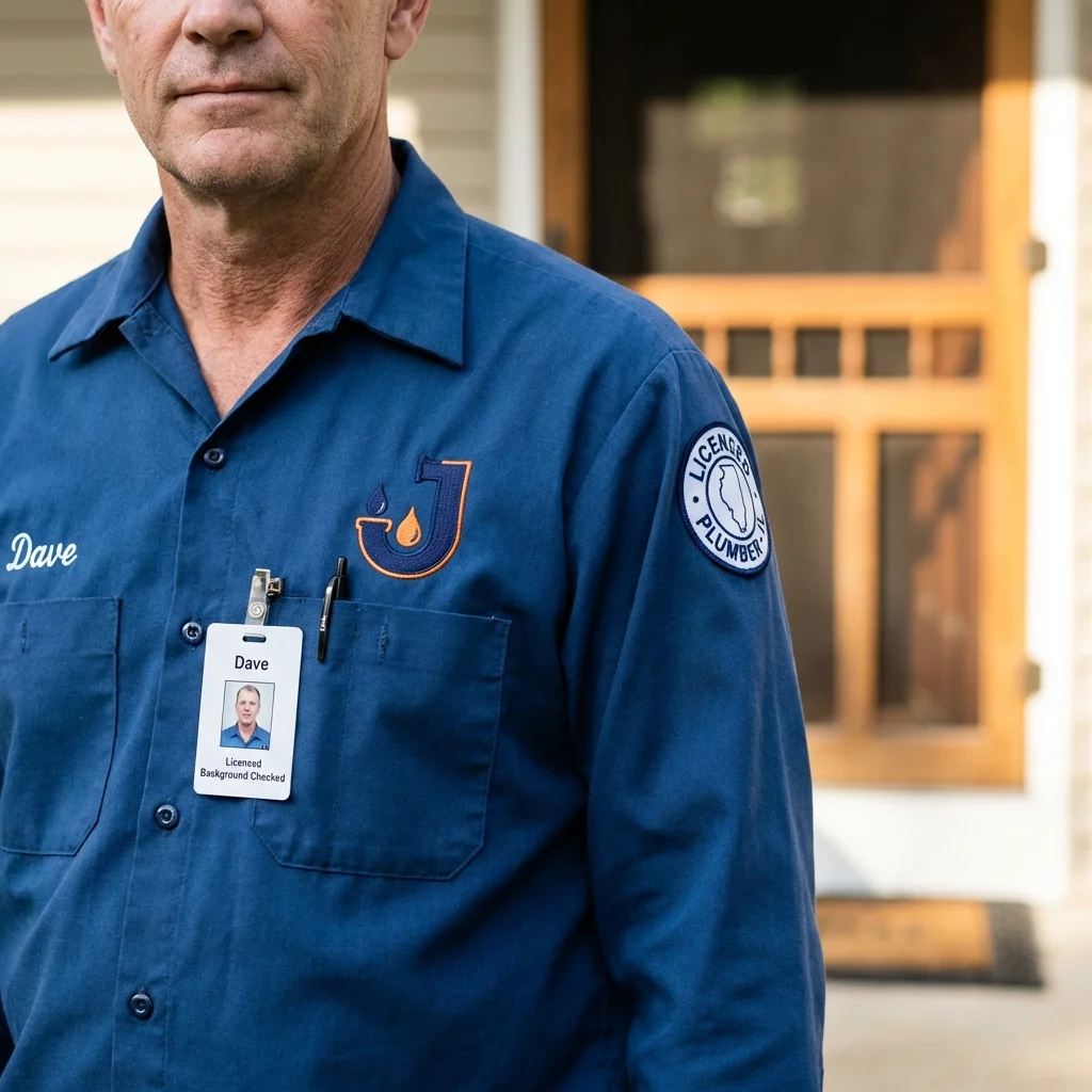 Licensed plumber showing ID badge in Incline Village, NV