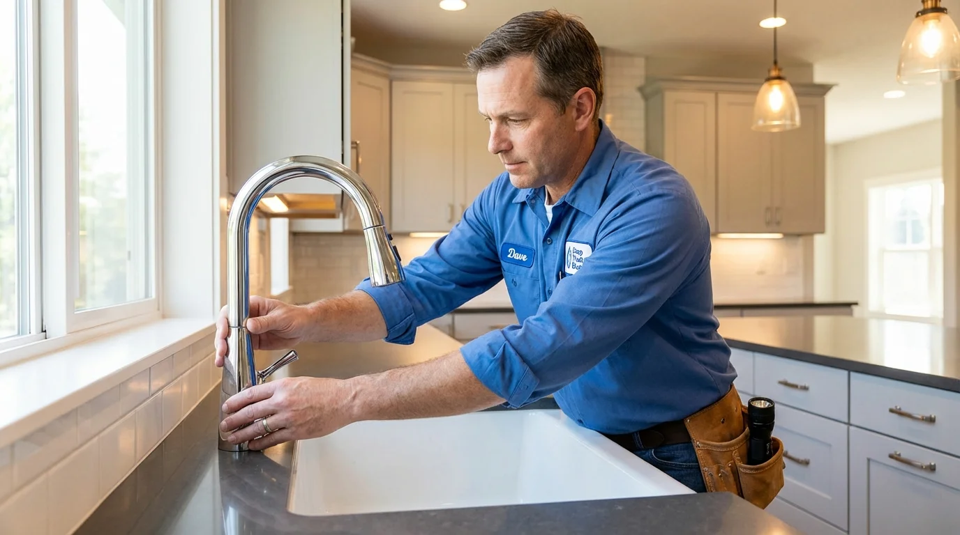 Kitchen faucet installation by Johns Plumbing LLC in Incline Village