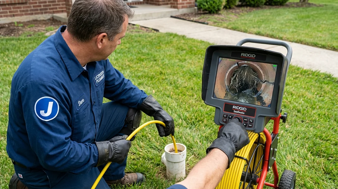 Sewer camera inspection being performed by Johns Plumbing LLC in Incline Village