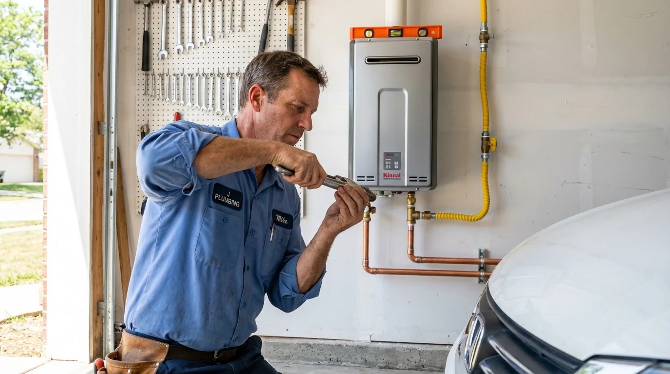Tankless water heater installation by a Johns Plumbing LLC plumber in Incline Village